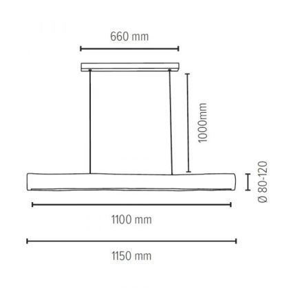 LED Димируем пендел LUCAS LED/33W/230V бор