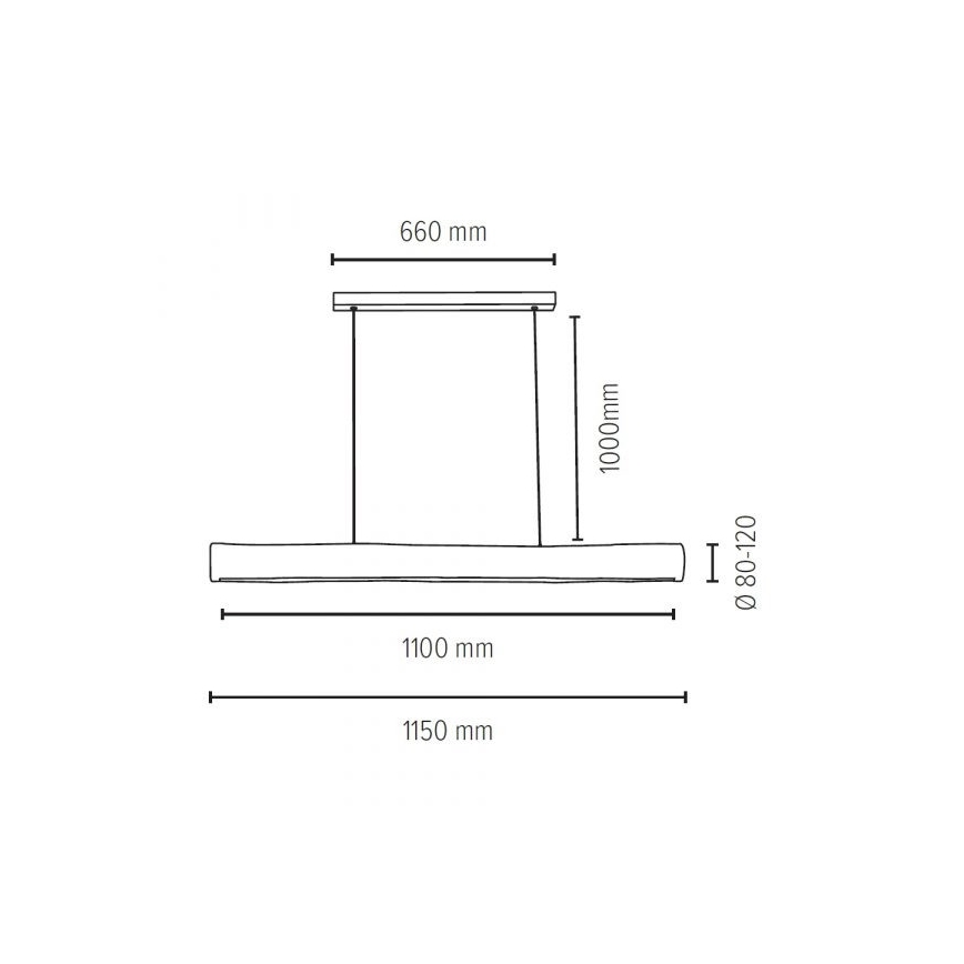 LED Димируем пендел LUCAS LED/33W/230V бор