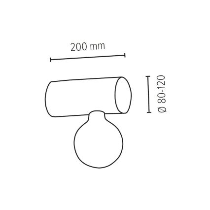 Аплик TRABO 1xE27/25W/230V