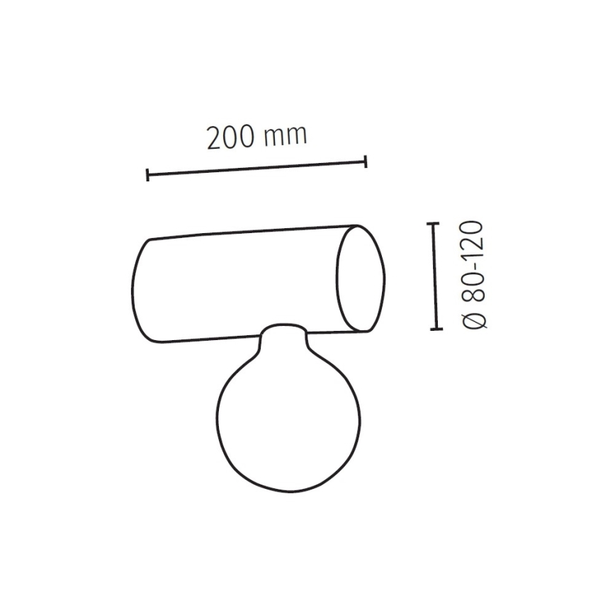 Аплик TRABO 1xE27/25W/230V