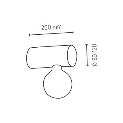 Аплик TRABO 1xE27/25W/230V бор - FSC сертифициран