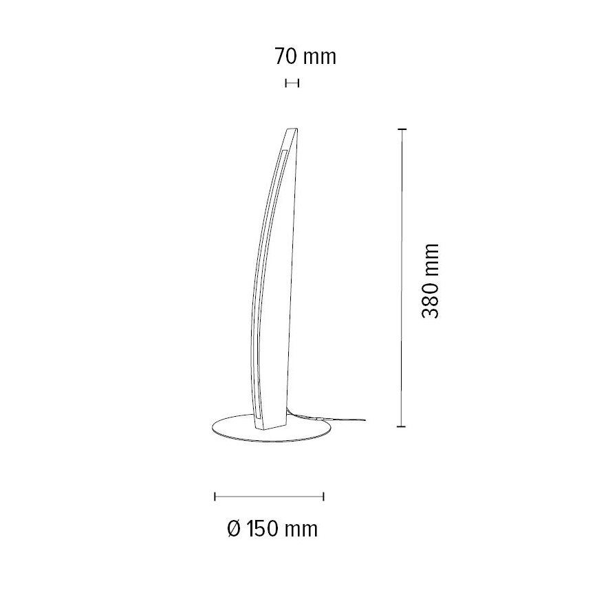 LED димируема настолна лампа DUBAI LED/4W/230V дъб