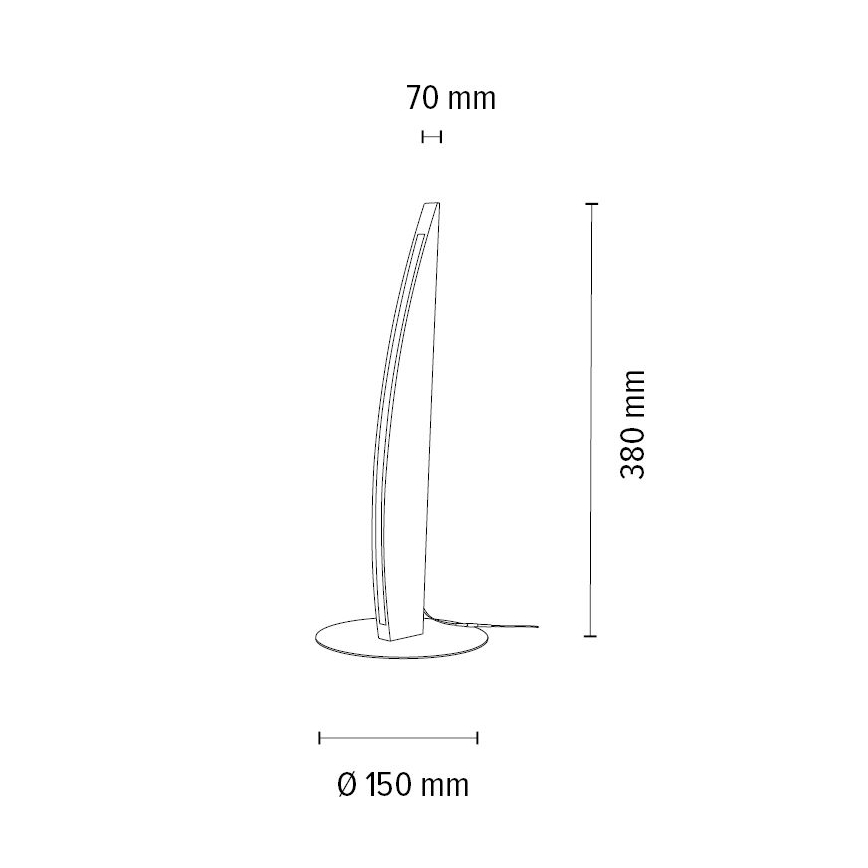 LED Димируема настолна лампа DUBAI LED/4W/230V дъб