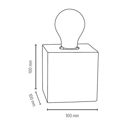 Настолна лампа TRONGO SQUARE 1xE27/25W/230V дъб - FSC сертифицирана