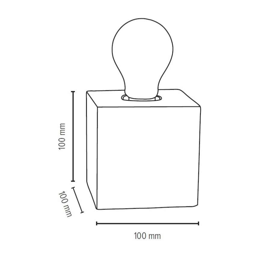 Настолна лампа TRONGO SQUARE 1xE27/25W/230V дъб - FSC сертифицирана