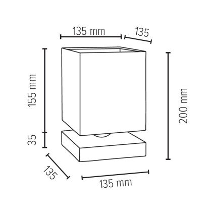 Настолна лампа INGER 1xE27/25W/230V дъб - FSC сертифицирана