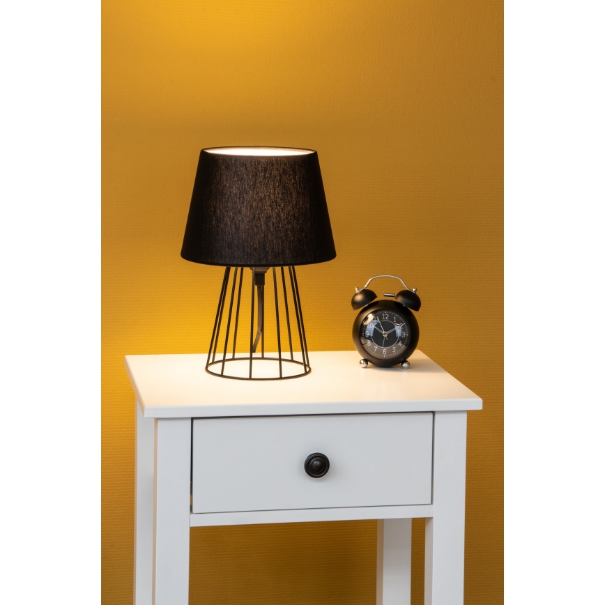 Spot-Light - Настолна лампа MANGOO 1xE27/40W/230V черна - FSC сертифицирана