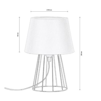 Spot-Light - Настолна лампа MANGOO 1xE27/40W/230V черна - FSC сертифицирана