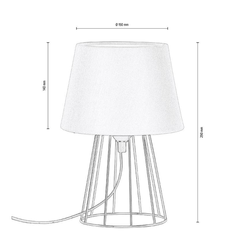 Spot-Light - Настолна лампа MANGOO 1xE27/40W/230V черна - FSC сертифицирана