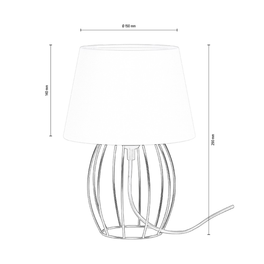 Spot-Light - Настолна лампа MANGOO 1xE27/40W/230V сива/черна - FSC сертифицирана
