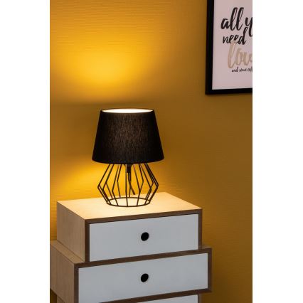 Spot-Light - Настолна лампа MANGOO 1xE27/40W/230V черна