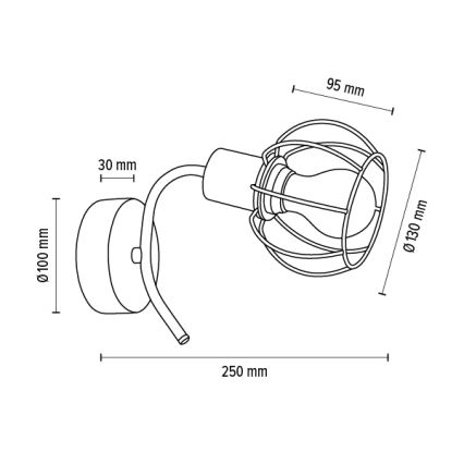 Аплик VIVIANE 1xE27/60W/230V дъб - FSC сертифициран