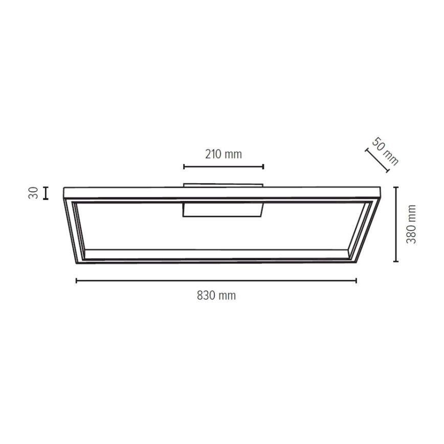 LED Димируем плафон RAMME LED/34W/230V матов дъб + дистанционно управление