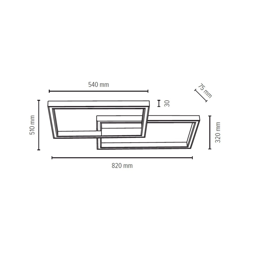 LED Димируема лампа RAMME LED/48W/230V + д.у. матов дъб - FSC сертифицирана