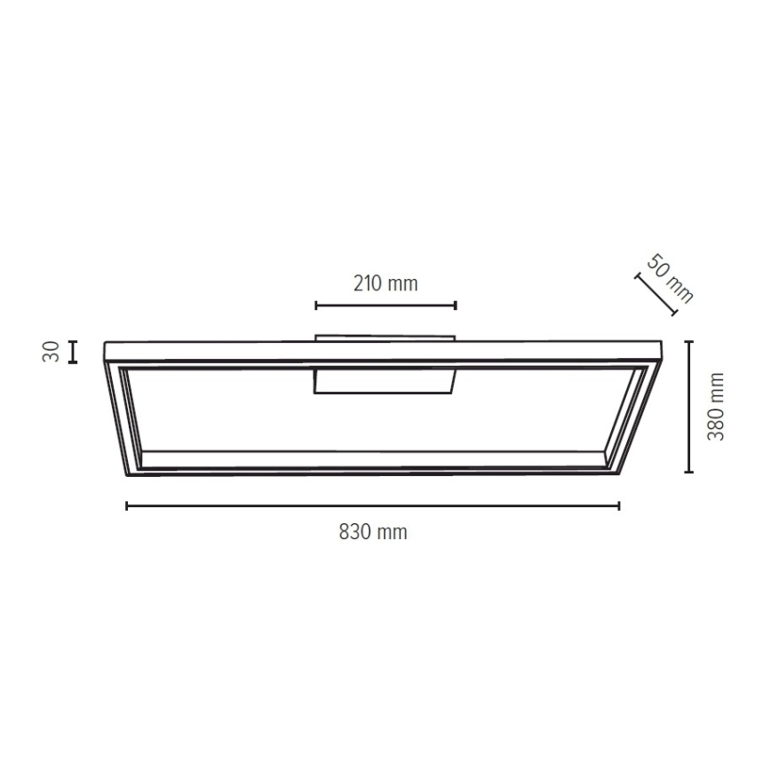 LED Плафон RAMME LED/34W/230V матов дъб - FSC сертифициран