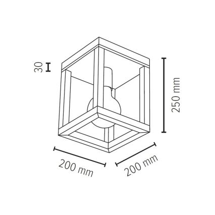 Плафон KAGO 1xE27/60W/230V матов дъб
