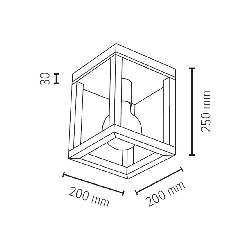 Плафон KAGO 1xE27/60W/230V матов дъб