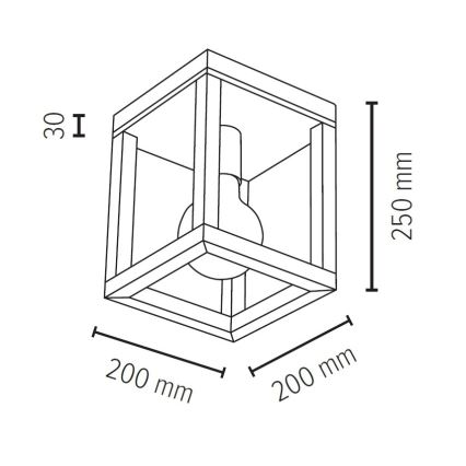 Плафон KAGO 1xE27/60W/230V матов дъб