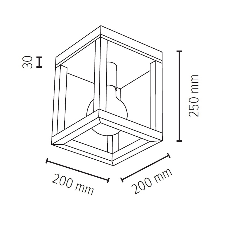 Плафон KAGO 1xE27/60W/230V матов дъб
