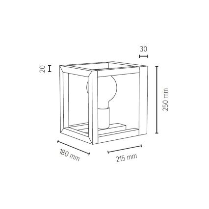 Настенно осветително тяло KAGO 1xE27/60W/230V дъб