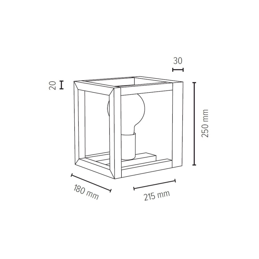 Настенно осветително тяло KAGO 1xE27/60W/230V дъб