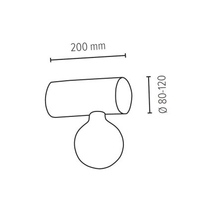 Аплик TRABO 1xE27/25W/230V бор - FSC сертифициран