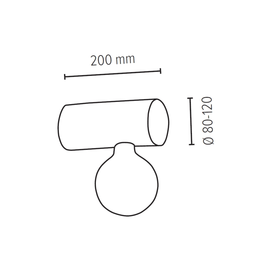 Аплик TRABO 1xE27/25W/230V бор - FSC сертифициран