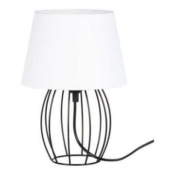 Spot-Light - Настолна лампа MANGOO 1xE27/40W/230V бяла/черна - FSC сертифицирана