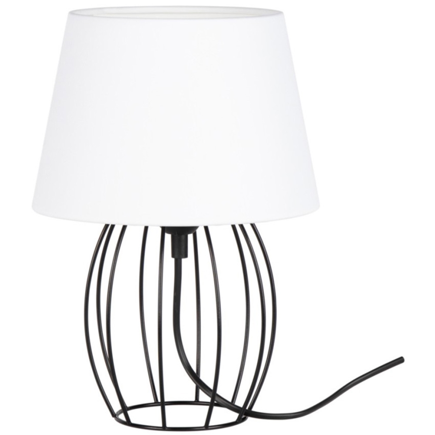 Spot-Light - Настолна лампа MANGOO 1xE27/40W/230V бяла/черна - FSC сертифицирана