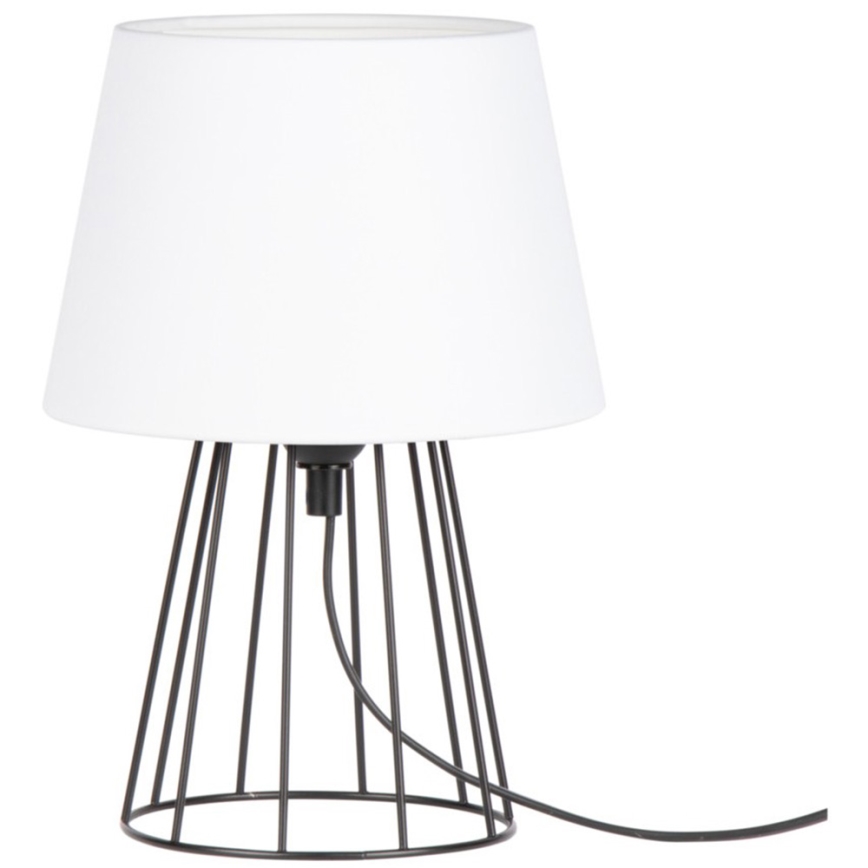 Spot-Light - Настолна лампа MANGOO 1xE27/40W/230V бяла/черна - FSC сертифицирана