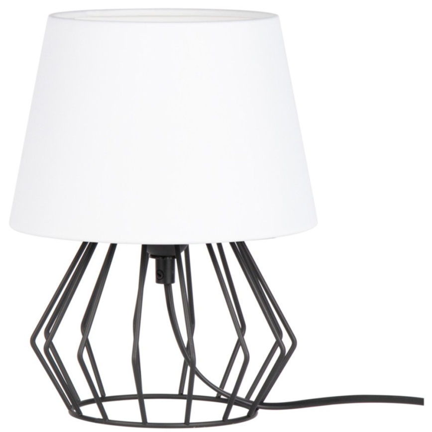 Spot-Light - Настолна лампа MANGOO 1xE27/40W/230V бяла/черна - FSC сертифицирана