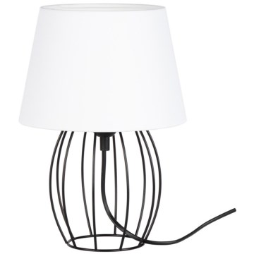 Spot-Light - Настолна лампа MANGOO 1xE27/40W/230V бяла/черна