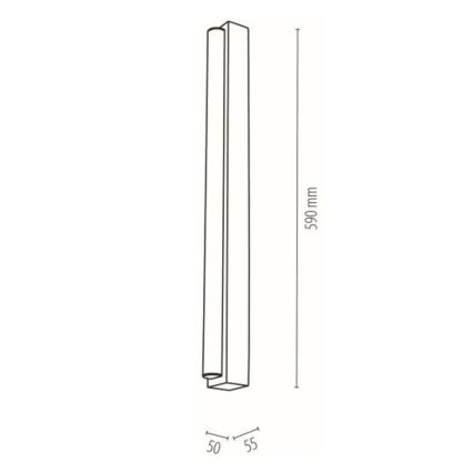 LED Огледално осветление за баня AQUAVIVA LED/9W/230V 59 см IP44 дъб