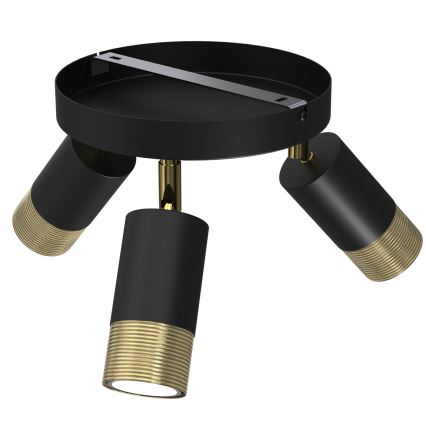 Спот LINK 3xGU10/8W/230V черен/месинг