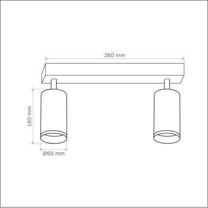 Спот LONDON 2xGU10/10W/230V черен