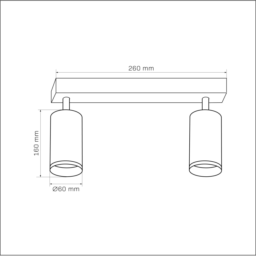 Спот LONDON 2xGU10/10W/230V черен