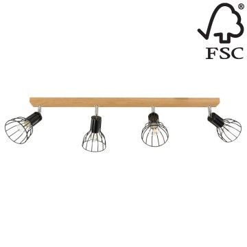 Спот MEGAN 4xE14/40W/230V дъб - FSC сертифициран