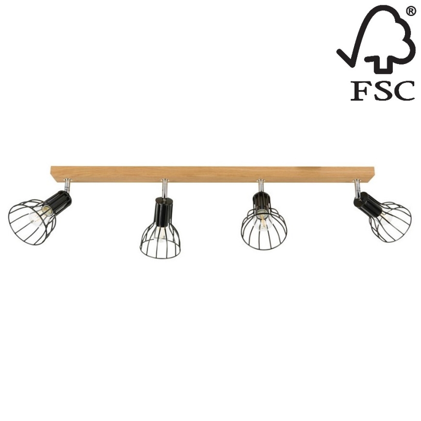 Спот MEGAN 4xE14/40W/230V дъб - FSC сертифициран