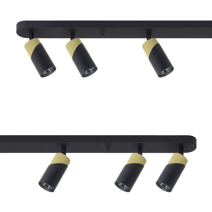 Спот NEO 6xGU10/8W/230V черен/златист