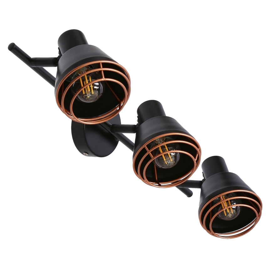 Спот NERIA 3xE14/40W/230V черен/меден