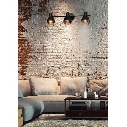 Спот NERIA 3xE14/40W/230V черен/меден