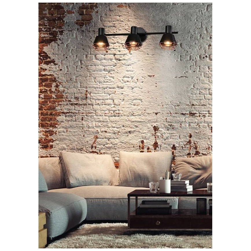 Спот NERIA 3xE14/40W/230V черен/меден