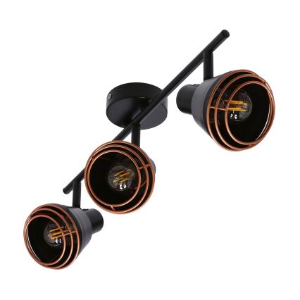 Спот NERIA 3xE14/40W/230V черен/меден