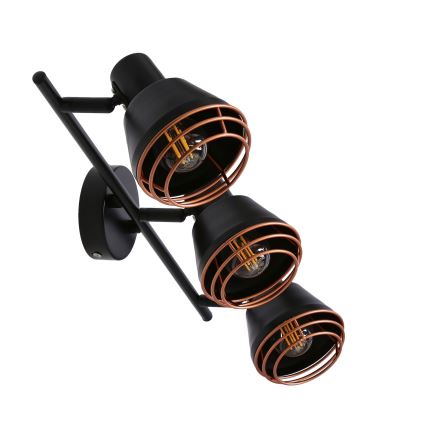 Спот NERIA 3xE14/40W/230V черен/меден