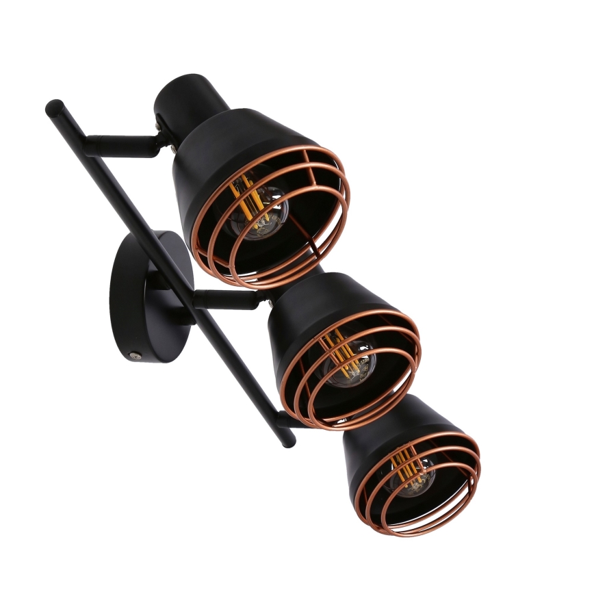 Спот NERIA 3xE14/40W/230V черен/меден