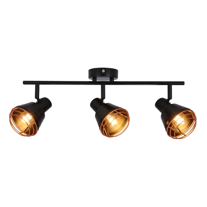 Спот NERIA 3xE14/40W/230V черен/меден
