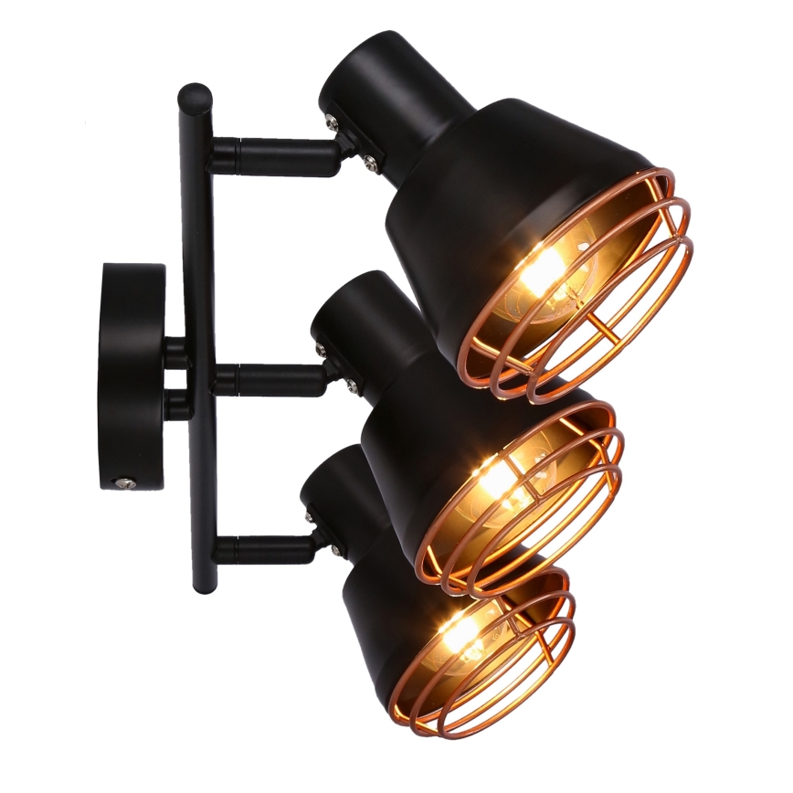 Спот NERIA 3xE14/40W/230V черен/меден