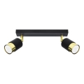 Спот NERO 2xGU10/40W/230V черен/златист