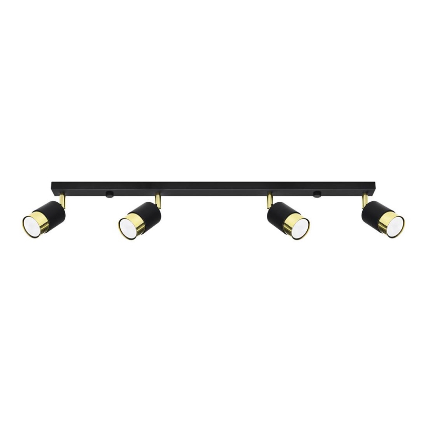 Спот NERO 4xGU10/40W/230V черен/златист