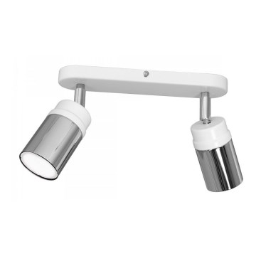 Спот NEST 2xGU10/8W/230V бял/лъскав хром